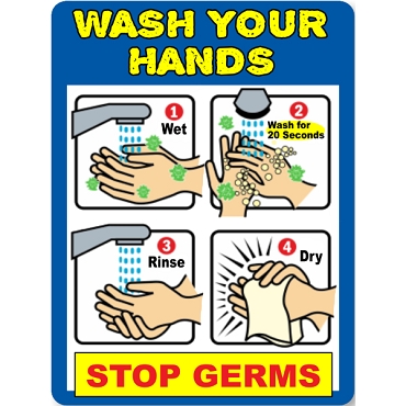 5004 Wash Your Hands version 2  safety poster
